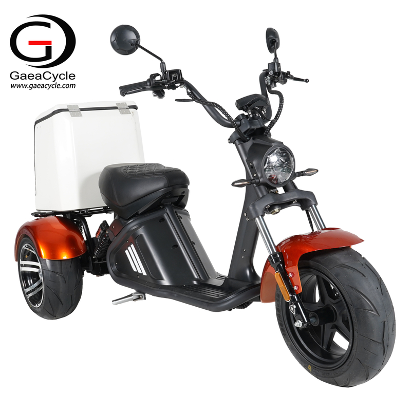 GaeaCycle M2 3-Wheels Fat TireElectric Scooter with 2000W/3000W Motor 60V 40Ah Removable Battery for Adults and Seniors