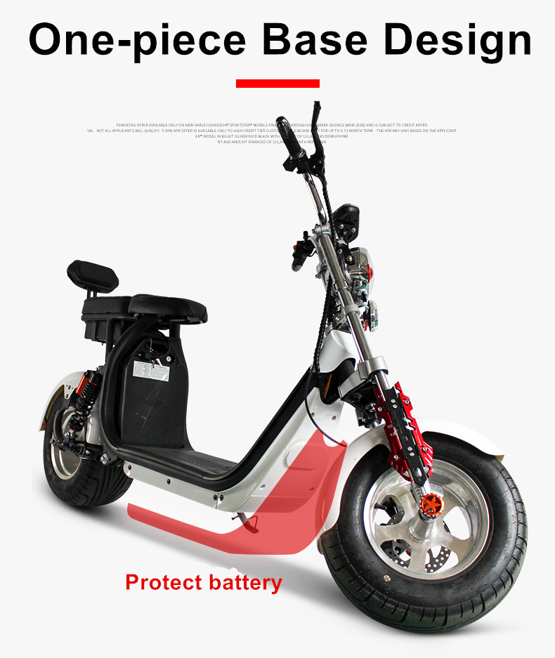 New Double Battery Citycoco Fat Tire Electric Scooter Changzhou Gaea