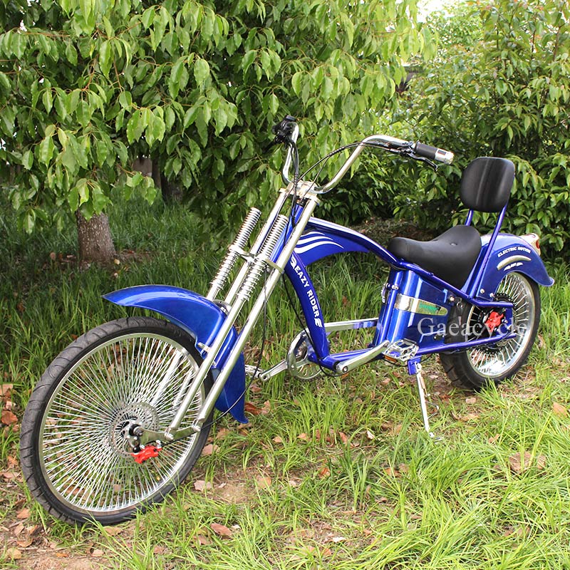 Vintage Chopper Electric Scooter Bike 48v 500w Rear Motor 12ah Battery ebike Carbon Steel Frame Electric Bicycle