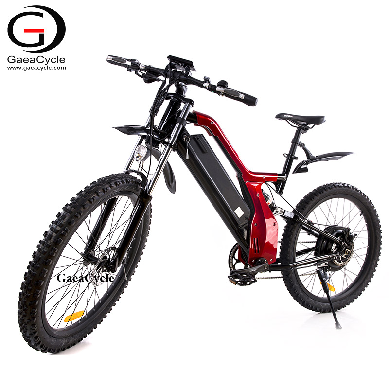48V 500W Full Suspension Electric Mountain Bicycle 26" for Men